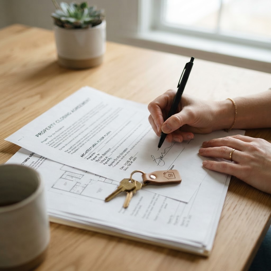 Firma de contrato para separar tu departamento